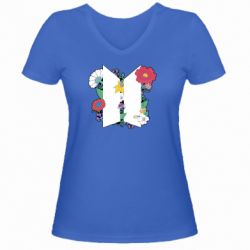 Женская футболка с V-образным вырезом BTS Map Of The Soul 7 - PrintSalon