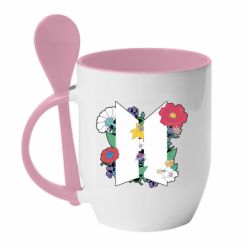 Чашка с ложкой BTS Map Of The Soul 7 - PrintSalon