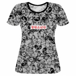 Женская футболка 3D BTS 방탄소년단