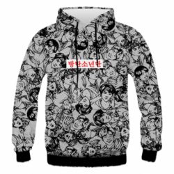 Чоловіче 3D худі BTS 방탄소년단