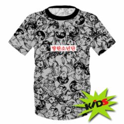 Детская 3D футболка BTS 방탄소년단