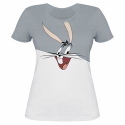 Женская футболка 3D Bugs bunny muzzle
