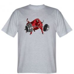 Мужская футболка Stedman Bull with a barbell - PrintSalon