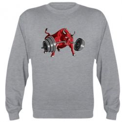 Cвитшот Bull with a barbell - PrintSalon