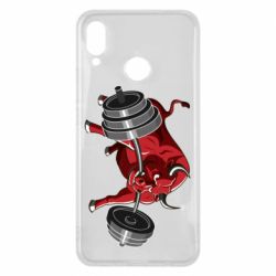 Чехол для Huawei P Smart Plus 2018 Bull with a barbell - PrintSalon