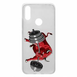 Чехол для Xiaomi Redmi 7 Bull with a barbell - PrintSalon