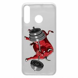 Чехол для Huawei P30 Lite Bull with a barbell - PrintSalon