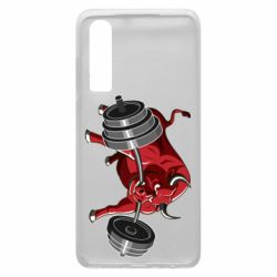 Чехол для Huawei P30 Bull with a barbell - PrintSalon