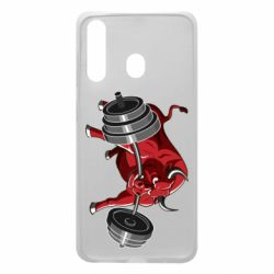 Чехол для Samsung A60 Bull with a barbell - PrintSalon