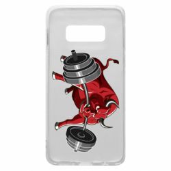 Чехол для Samsung S10e Bull with a barbell - PrintSalon
