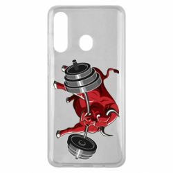 Чехол для Samsung M40 Bull with a barbell - PrintSalon