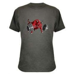 Камуфляжная футболка Bull with a barbell - PrintSalon