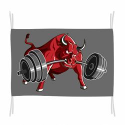 Флаг Bull with a barbell - PrintSalon