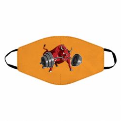 Маска многоразовая Bull with a barbell - PrintSalon