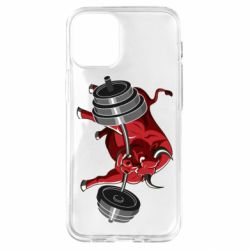 Чехол для iPhone 12 mini Bull with a barbell - PrintSalon
