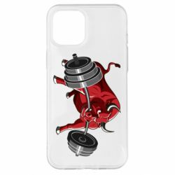 Чехол для iPhone 12 Pro Max Bull with a barbell - PrintSalon