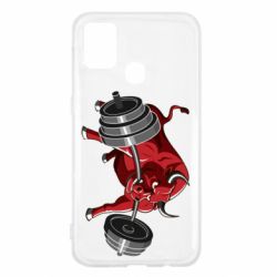 Чехол для Samsung M31 Bull with a barbell - PrintSalon