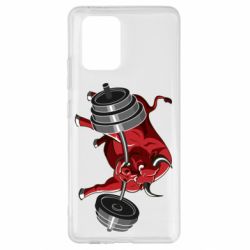 Чехол для Samsung S10 Lite Bull with a barbell - PrintSalon