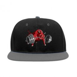 Снепбек Bull with a barbell - PrintSalon