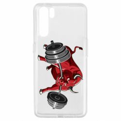 Чехол для Oppo A91/Reno3 Bull with a barbell - PrintSalon