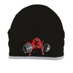 Шапка Bull with a barbell - PrintSalon