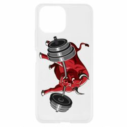 Чехол для Xiaomi Mi11 Lite Bull with a barbell - PrintSalon