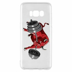 Чехол для Samsung S8 Bull with a barbell - PrintSalon