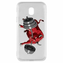 Чехол для Samsung J3 2017 Bull with a barbell - PrintSalon