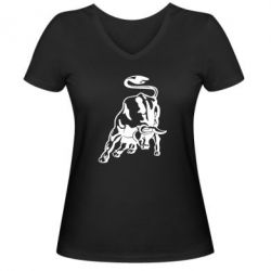 Жіноча футболка з V-подібним вирізом Bull