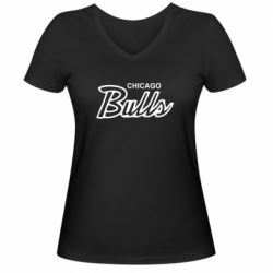 Жіноча футболка з V-подібним вирізом Bulls from Chicago - PrintSalon