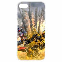 Чохол для iPhone SE 2022 Bumblebee and Optimus Prime - PrintSalon