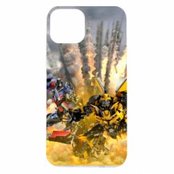 Чохол для iPhone 14 Bumblebee and Optimus Prime - PrintSalon