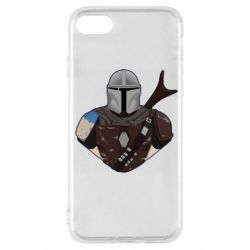 Чехол для iPhone SE 2022 Bust of Mandalorian - PrintSalon