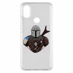 Чехол для Xiaomi Mi A2 Bust of Mandalorian - PrintSalon