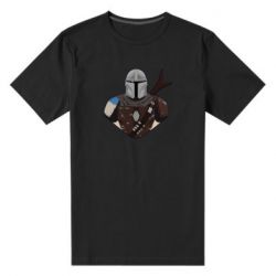 Мужская футболка премиум Bust of Mandalorian - PrintSalon