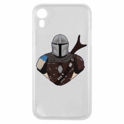Чехол для iPhone XR Bust of Mandalorian - PrintSalon