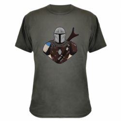 Камуфляжная футболка Bust of Mandalorian - PrintSalon