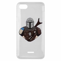 Чехол для Xiaomi Redmi 6A Bust of Mandalorian - PrintSalon