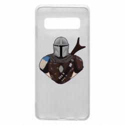 Чехол для Samsung S10 Bust of Mandalorian - PrintSalon