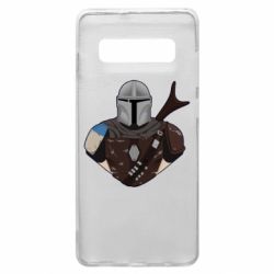 Чехол для Samsung S10+ Bust of Mandalorian - PrintSalon