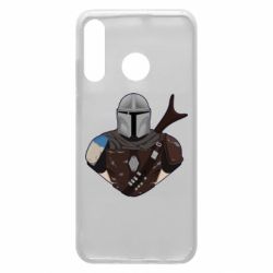 Чехол для Huawei P30 Lite Bust of Mandalorian - PrintSalon