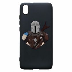 Чехол для Xiaomi Redmi 7A Bust of Mandalorian - PrintSalon