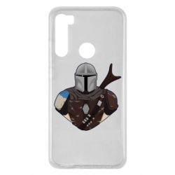 Чехол для Xiaomi Redmi Note 8 Bust of Mandalorian - PrintSalon
