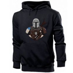 Мужское худи Bust of Mandalorian - PrintSalon