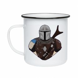 Кружка эмалированная Bust of Mandalorian - PrintSalon