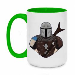 Чашка двухцветная 420ml Bust of Mandalorian - PrintSalon