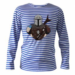 Тельняшка с длинным рукавом Bust of Mandalorian - PrintSalon