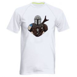 Мужская футболка для спорта Bust of Mandalorian - PrintSalon
