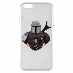 Чехол для iPhone 6 Plus/6S Plus Bust of Mandalorian - PrintSalon