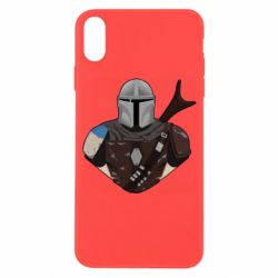 Чехол для iPhone X/Xs Bust of Mandalorian - PrintSalon